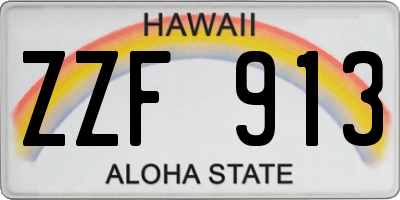HI license plate ZZF913