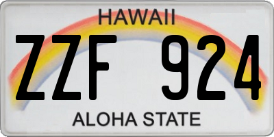 HI license plate ZZF924