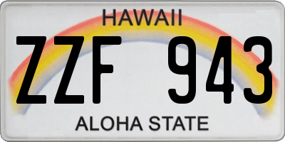 HI license plate ZZF943