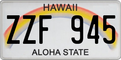 HI license plate ZZF945