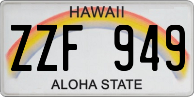 HI license plate ZZF949