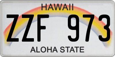 HI license plate ZZF973