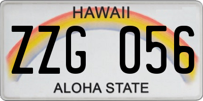HI license plate ZZG056