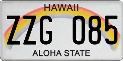 HI license plate ZZG085