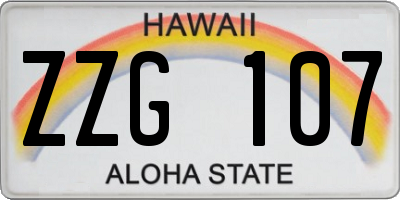 HI license plate ZZG107