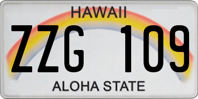 HI license plate ZZG109