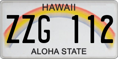 HI license plate ZZG112