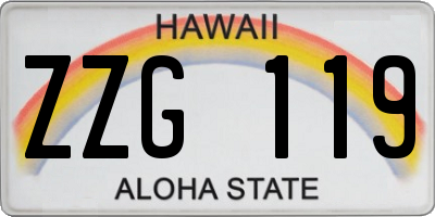 HI license plate ZZG119