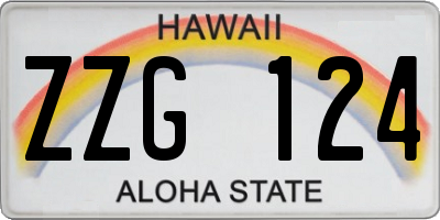 HI license plate ZZG124