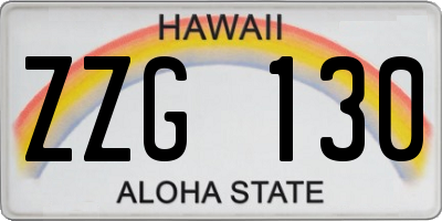 HI license plate ZZG130