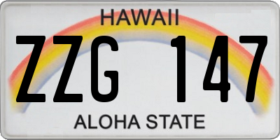HI license plate ZZG147