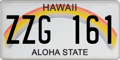 HI license plate ZZG161