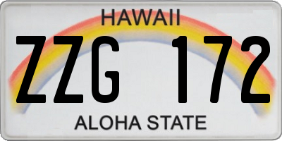 HI license plate ZZG172