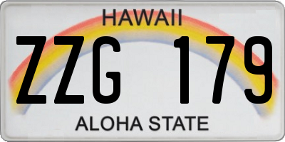 HI license plate ZZG179