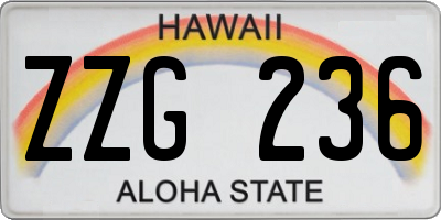 HI license plate ZZG236