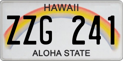 HI license plate ZZG241