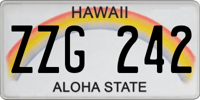 HI license plate ZZG242