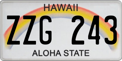 HI license plate ZZG243