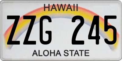 HI license plate ZZG245
