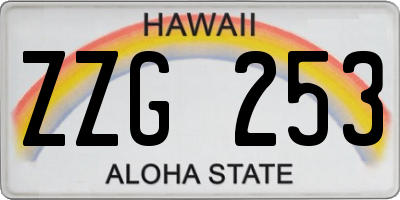 HI license plate ZZG253