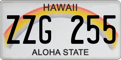 HI license plate ZZG255
