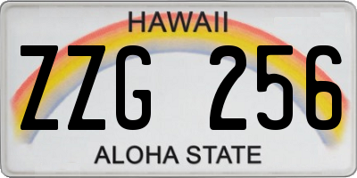 HI license plate ZZG256