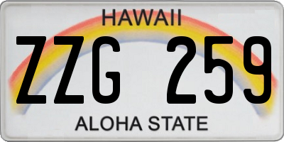 HI license plate ZZG259