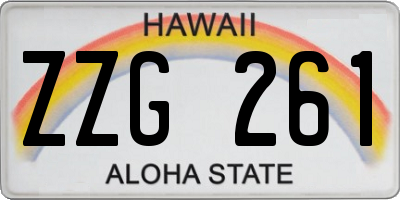 HI license plate ZZG261
