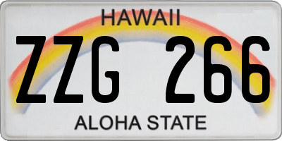 HI license plate ZZG266