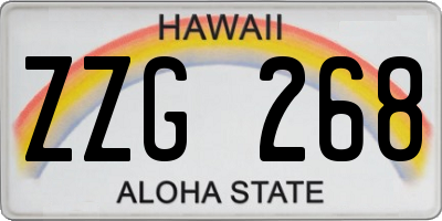 HI license plate ZZG268