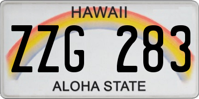 HI license plate ZZG283