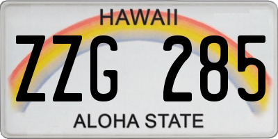 HI license plate ZZG285