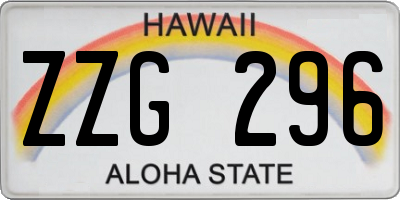 HI license plate ZZG296