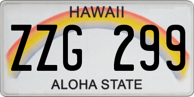HI license plate ZZG299