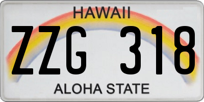 HI license plate ZZG318
