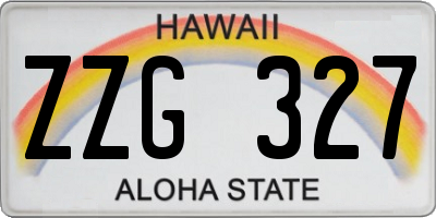HI license plate ZZG327