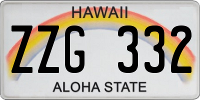 HI license plate ZZG332