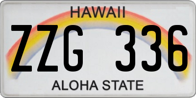 HI license plate ZZG336