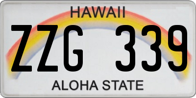 HI license plate ZZG339