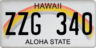 HI license plate ZZG340
