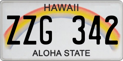 HI license plate ZZG342
