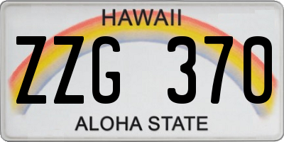 HI license plate ZZG370