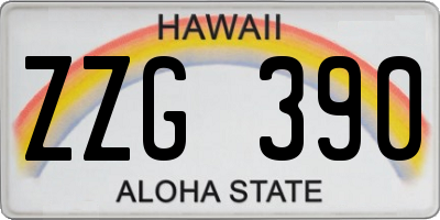 HI license plate ZZG390