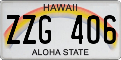 HI license plate ZZG406