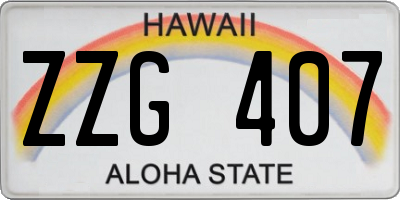 HI license plate ZZG407