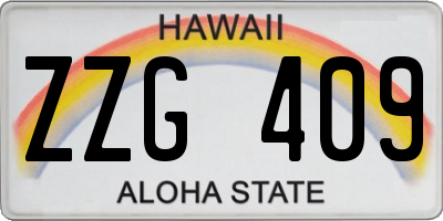 HI license plate ZZG409