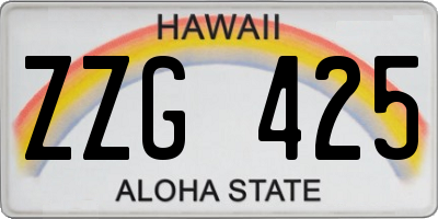 HI license plate ZZG425