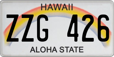 HI license plate ZZG426