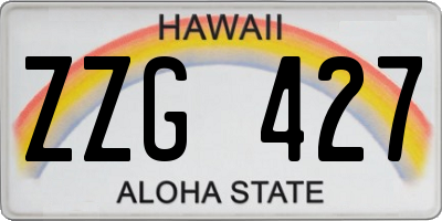 HI license plate ZZG427