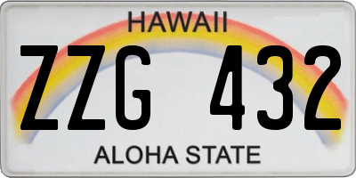 HI license plate ZZG432